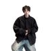 Loom Loom European American Style Gray Stand Collar Coat , Autumn And Winter Chic Woolen Short Coat, Oversized Suit Jacket For_viptrois.com