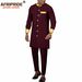 Men's clothing African national batik cotton men's casual two piece set_viptrois.com
