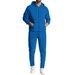 Men's Clothing Waffle Knit Hoodie & Jogger Set - Zip-Up Fleece Tracksuit For Winter, Casual Loungewear (Black/ Grey/ Khaki) - S-XXXL_viptrois.com