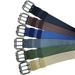 Canvas Men And Women Trendy Double Pin Buckle Punk Belt Casual Cargo Pants Waistband_viptrois.com