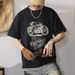 Men's And Women's Printed T-shirts Casual Tops Cotton Crew Neck Short-sleeved T-shirts Couple Summer American Crew Neck Loose_viptrois.com