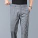 Men's Clothing Pants Men Summer Thin Casual Pants Stretch Trousers Men's Style Trend Elastic Waist Stretch Trousers Plaid Pants_viptrois.com