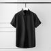 Cat Print Men's Short Sleeve Shirt - Wrinkle-Free Cotton Slim Fit Casual Shirt With Digital Art Design_viptrois.com
