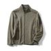 Unisex Fleece Jacket - Covert Stand Collar Outdoor Pullover, Warm & Breathable For Running, Hiking & Camping (S-3XL, Dark Black/Stone_viptrois.com