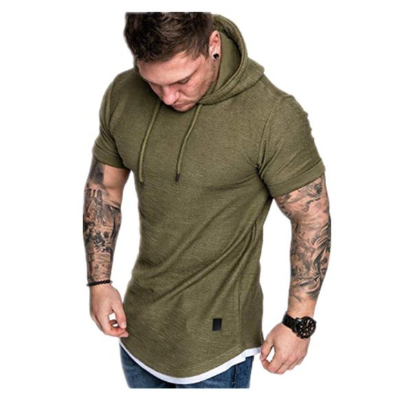 Men's Clothing Men's Hooded T Shirts Short Sleeved T Shirts For Men_viptrois.com