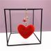 Bag Charm Tassel Peach Heart Keychain Cute Bag Pendant Heart Shaped Plush Car Key Chain Ring Pendant Creative Small Gift_viptrois.com
