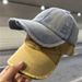 2023 New Worn Washed Cowboy Baseball Broken Duck Tongue Hat, Versatile For Men And Women With Rubbed Edge Sun Visor Hat_viptrois.com