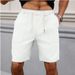 Men's Casual Stretch Denim Jeans Solid Color Five Point Shorts Loose Fit Summer New_viptrois.com
