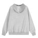 Irregular Half-Zip Design Let Embroidery Hooded Sweatshirt Men Women, Trendy American Style Hoodie For Autumn And_viptrois.com