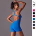 New Style Tight-Fitting Solid Color With Beautiful Back Design, Seamless And Breathable One-Piece Yoga Suit_viptrois.com