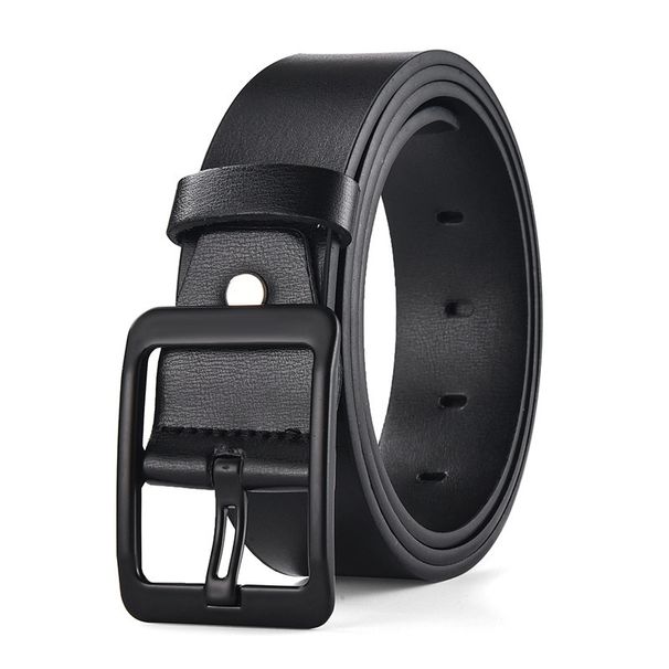 Men's PU Leather Belt - Classic Pin Buckle Design (Casual & Business Waistband For Jeans & Pants Adjustable Strap)_viptrois.com