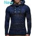 Men's High-Neck Hooded Sweater – Winter Knit Pullover With Cable Twist Design (S-XXXL, 5 Colors) | Streetwear-Inspired Thick Knit Top_viptrois.com