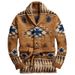 Pure European And American Men's Heavy Jacquard Sweater Autumn Winter Thickened Cardigan Lace-up Knitted Jacket_viptrois.com