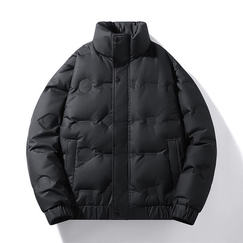 Autumn And Winter New White Duck Down Warm Short Jacket Teen Tide Stand-up Collar Light Luxury Top_viptrois.com