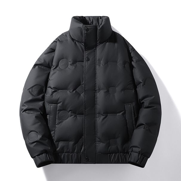 Autumn And Winter New White Duck Down Warm Short Jacket Teen Tide Stand-up Collar Light Luxury Top_viptrois.com
