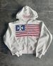 Men's Clothing Unisex Embroidered Zip-Up Hoodie Streetwear Y2K Hip-Hop Pullover With Drawstring Hood & Geometric Patterns_viptrois.com