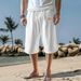 Men's Leather Shorts Summer Shorts Beach Straight Pants Solid Color Comfortable Outdoor_viptrois.com