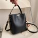 Women's Bucket Bag Fashion Small Bag Women Fashion Simple Solid Color Fashion Crossbody Single Shoulder Bucket Bag_viptrois.com
