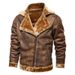 Men's Clothing Lambskin Suede Suede Jacket Locomotive Plus Velvet _viptrois.com