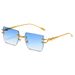 Men's Sunglasses New Square Frameless Sunglasses Personalized Cutting Edge Fashion All Match Beat Sunglasses For Women_viptrois.com