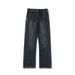 American Retro Patchwork Jeans For Men, Spring Trendy Vibe Loose Wide-leg Casual Pants, Stylish Straight-leg Trousers_viptrois.com