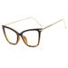 Women's Eyewear Frames Ladies Large Frame Cat Eye Plain Glasses Fashionable Round Face Glasses Frame Myopia Glasses Frame_viptrois.com