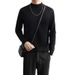 Men's Clothing Half Turtleneck Sweater Men's Autumn Winter Semi-Turtleneck Sweater Slim Fit Knitted Pullover Casual Warm Long Sleeve Top_viptrois.com