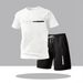 Men's Clothing New Fashion Trend Summer Men's Casual Shorts Short Sleeved Fashion Sports T Shirt Suit_viptrois.com