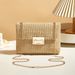 Women's Bags Fashion Messenger Bag Style Trendy Straw Women's Bag Lock Closure Simple Small Square Bag_viptrois.com
