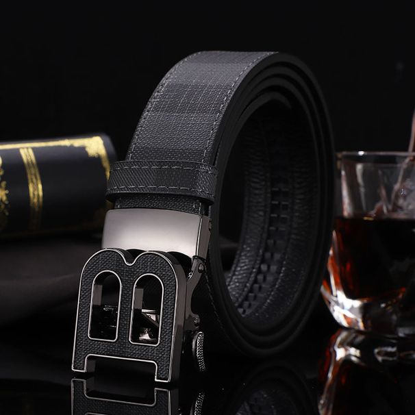 VOOTHOSTU High Quality Brand Designer Plaid Belts Male Automatic business Men belts Genuine Leather Belt for men Strap Jeans F0062_viptrois.com