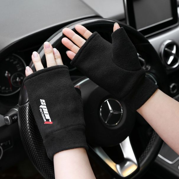 Unisex Winter German velvet plus velvet thickened touch screen windproof cold proof bicycle skiing cycling sports outdoor warm gloves_viptrois.com