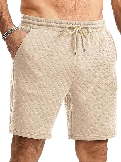 Men's Casual Drawstring Shorts – Lightweight Summer Sports Pants (Black/White/Khaki/Navy Blue, S-3XL)_viptrois.com