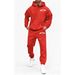 Unisex Fleece Hooded Sweatshirt Set With Print - Trendy Streetwear For Men & Women (Multiple Colors & Sizes)_viptrois.com