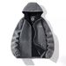 Men's Clothing Thickened Double-Layer Fleece Hooded Jacket - Winter Warm Pullover For Cold Weather (Navy, Khaki, Gray, Black, China Red) - XS To 3XL_viptrois.com