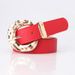 Women's fashion personalized belt European and American trend simple jeans belt large head metal buckle decorative belt wholesale_viptrois.com