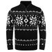Men’s Slim-Fit Knit Sweater | Vintage-Inspired Half-Zip Pullover | Winter Casual Textured Jumper (Solid Colors)_viptrois.com