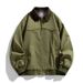 "Men's Vintage Workwear Jacket – Washed Cotton Denim With Relaxed Fit _viptrois.com