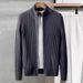 American Style Brand New Autumn Winter Cardigan Solid Color Korean Version Zipper Outerwear Knitted Sweater Casual Men's_viptrois.com