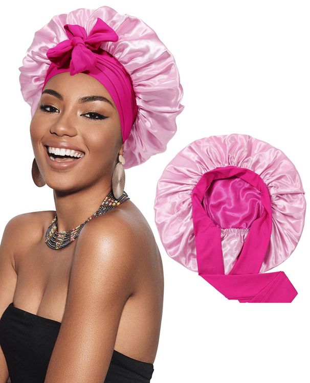 Double layered satin ribbon round bow, silk beauty hair care, wide brimmed, children's headscarf, sleeping_viptrois.com