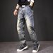 Spring And Autumn New Products Heavy Industry Washing Jeans Men's American High Street Loose Nostalgic Retro American Straight Pants_viptrois.com
