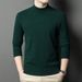 New Multi-Color Clean Version Sweater Half Turtleneck Men's Knitted Casual Base Shirt_viptrois.com