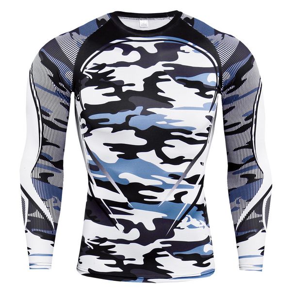 Men's Clothing Long-sleeved round-neck quick-drying ice silk t-shirt men's outdoor camouflage fitness clothes men's slim fit t-shirt_viptrois.com