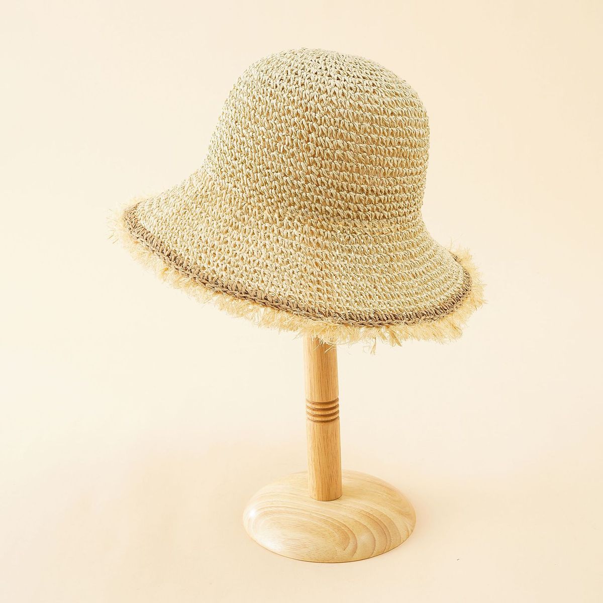 Summer New Style Straw Hat For Women Small Fresh Braided Fisherman Hat Fur Brim Sun Hat Sun Protection Hat Korean Style Trend_viptrois.com