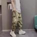 Men's Lightweight Cargo Jogger Pants Adjustable Drawstring Multi-Pockets Tapered Fit Casual Outdoor Wear Black Khaki_viptrois.com