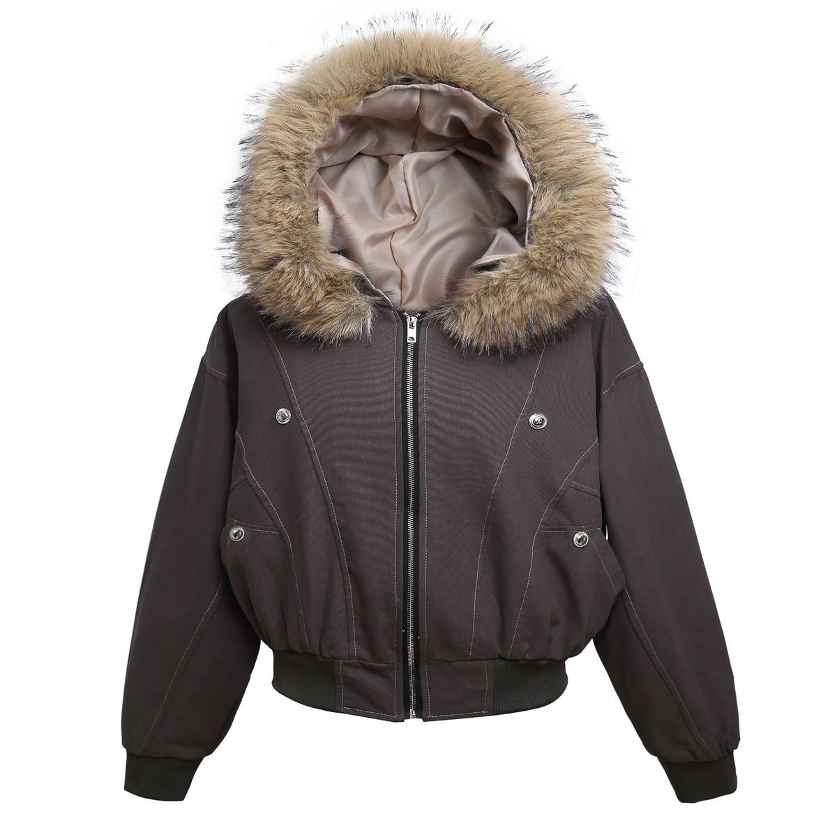 Vintage Streetwear Hooded Puffer Jacket For Men – Retro Metal Buckle Design, Heavyweight Polyester Fill, Oversized Fit (M-XL, 3 Colors)_viptrois.com