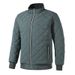 "Men’s Quilted Jacket – Slim Fit Stand Collar Winter Coat, Diamond Stitch Design, Lightweight Polyester Padding (Black/Gray, Sizes M-5XL)"_viptrois.com