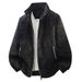 Men's Faux Leather Bomber Jacket – Vintage-Inspired Quilted Lining Pilot Coat With Fleece Insulation & Distressed Finish_viptrois.com