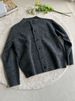 Autumn Winter Floral Wool Blend Half Turtleneck Sweater Unisex Cardigan Old Money Brown Gray Versatile Cleanfit_viptrois.com