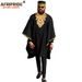 Men's Clothing African National Cotton Men's Casual Three-piece Top Trousers + Hat_viptrois.com