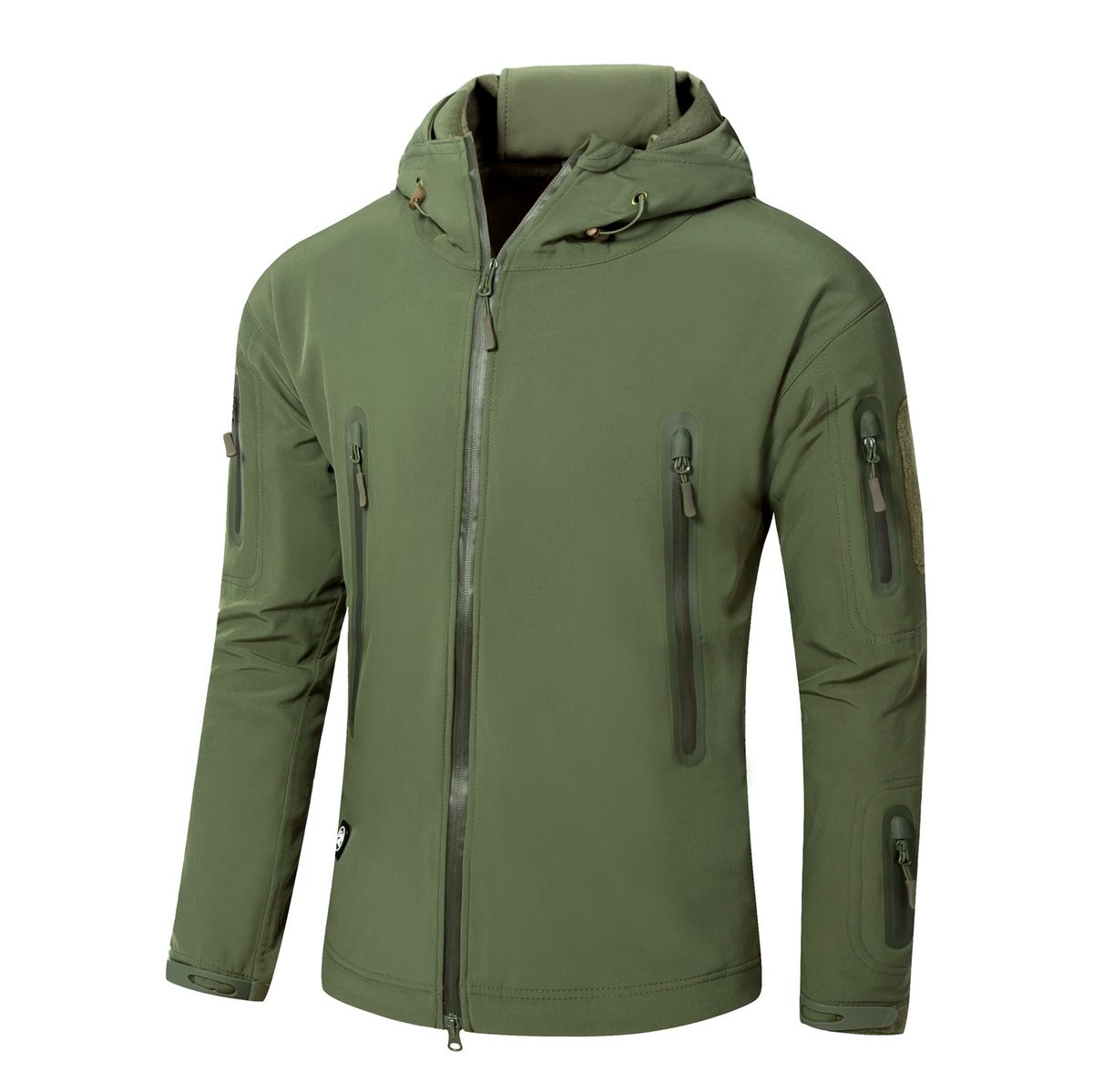 Man's clothing Full pressure rubber sharkskin soft-shell waterproof jacket outdoor top for men_viptrois.com